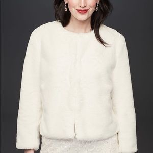 David’s Bridal Ivory Faux Jacket Cropped NWT